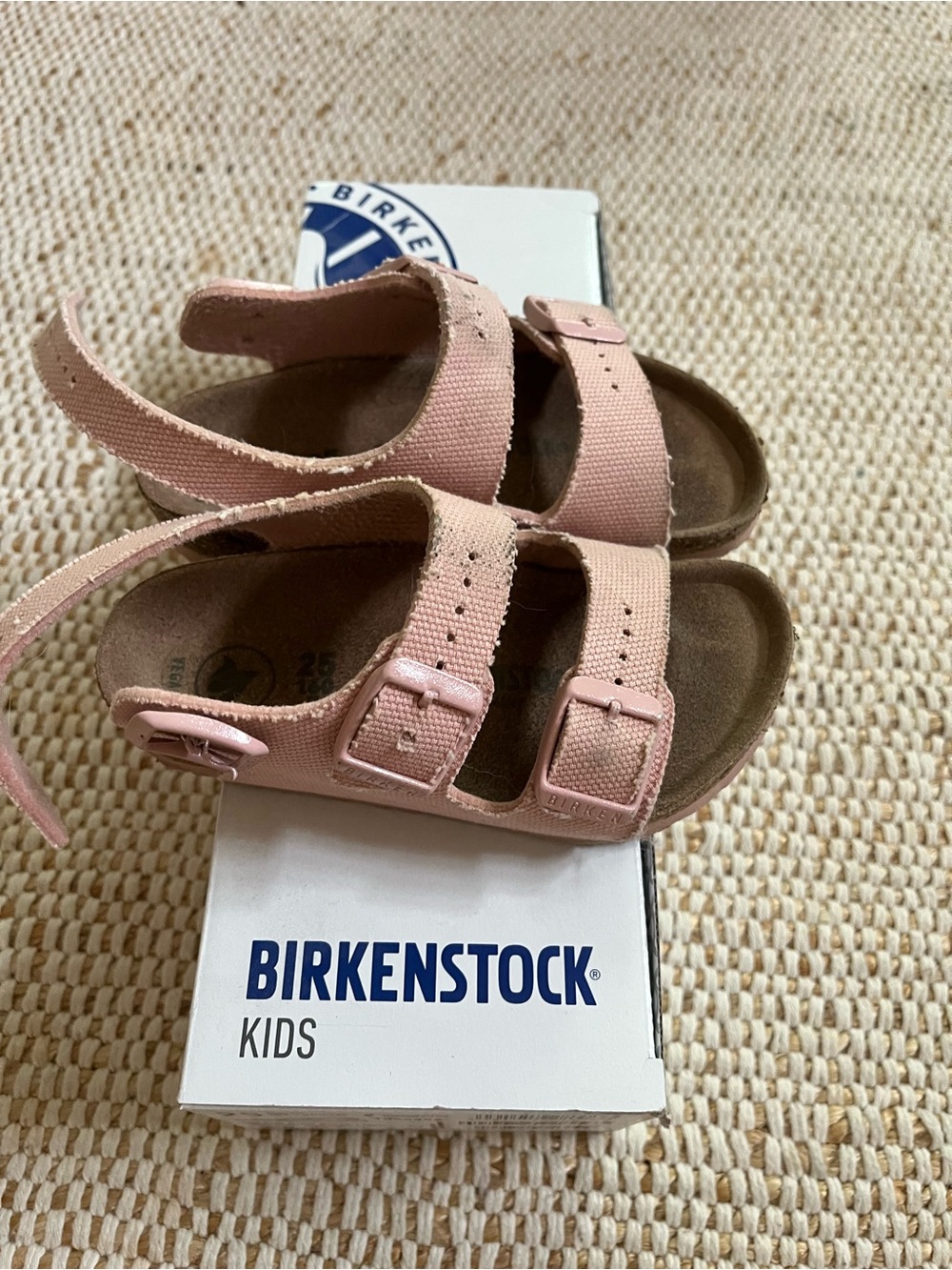 Birkenstock Kids Pink Adjustable Two-Strap Sandals US7